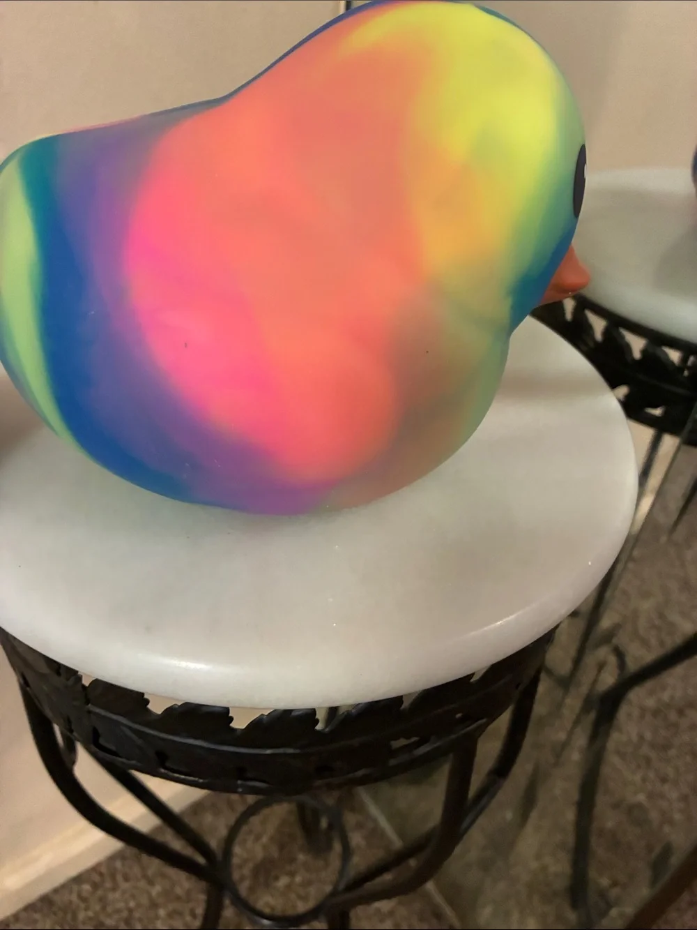 Rainbow Rubber Duck Sensory Toy - Multicolor